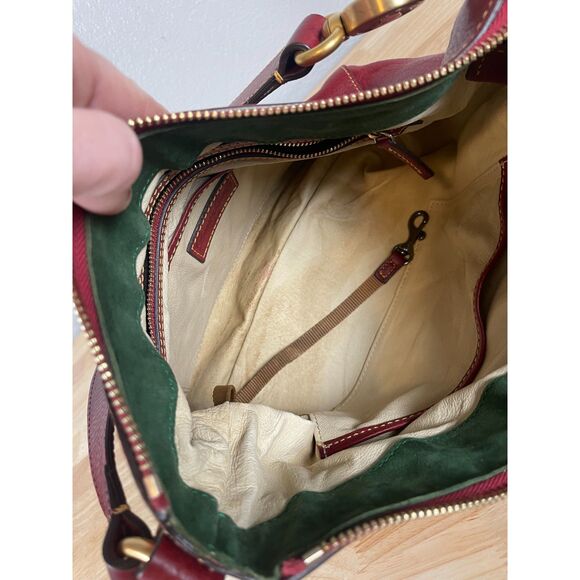 Dooney & Bourke Women's Florentine Red Cassidy Hobo Shoulder Bag - Picture 9 of 13